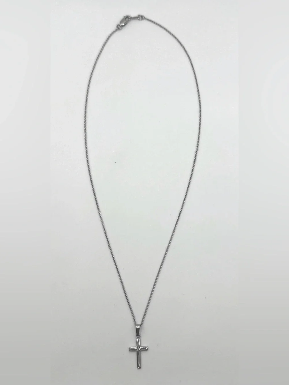 Sterling Silver 925 Cross Pendant Necklace 16